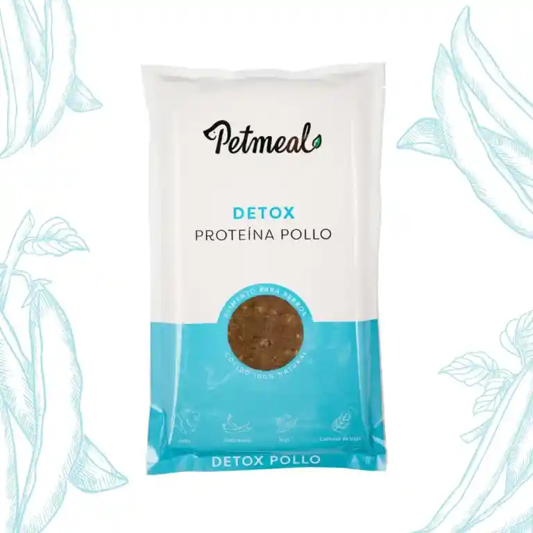 Alimento Natural Petmeal, Dieta Cocida Para Perro Sabor Pollo,detox 500g