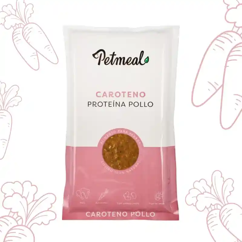 Alimento Natural Petmeal, Dieta Cocida Para Perro Sabor Pollo,caroteno 500g