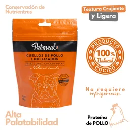 Petmeal Snack Liofilizado Para Perros,cuellos De Pollo 50g