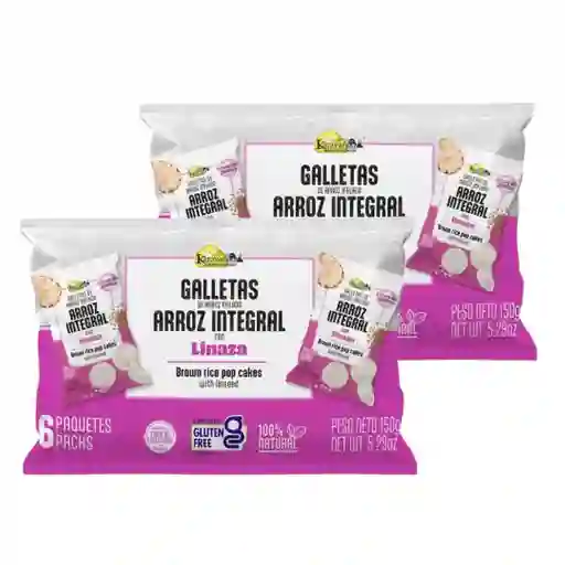 Galletas Arroz Inflado Linaza X12 - Karavansay 150g