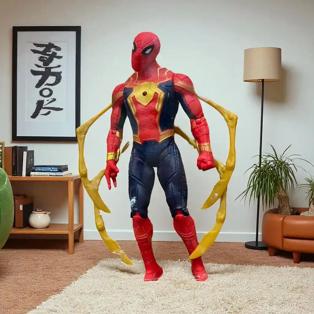 Spiderman Colección Juguete 5 Figuras Hombre Araña Con Luz