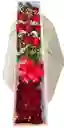Caja Rectangular Blanca – Rosas Rojas Con Pétalos