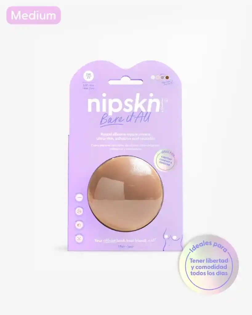 Cubrepezones De Silicona Reutilizable Cappuccino M Nipskin Np002