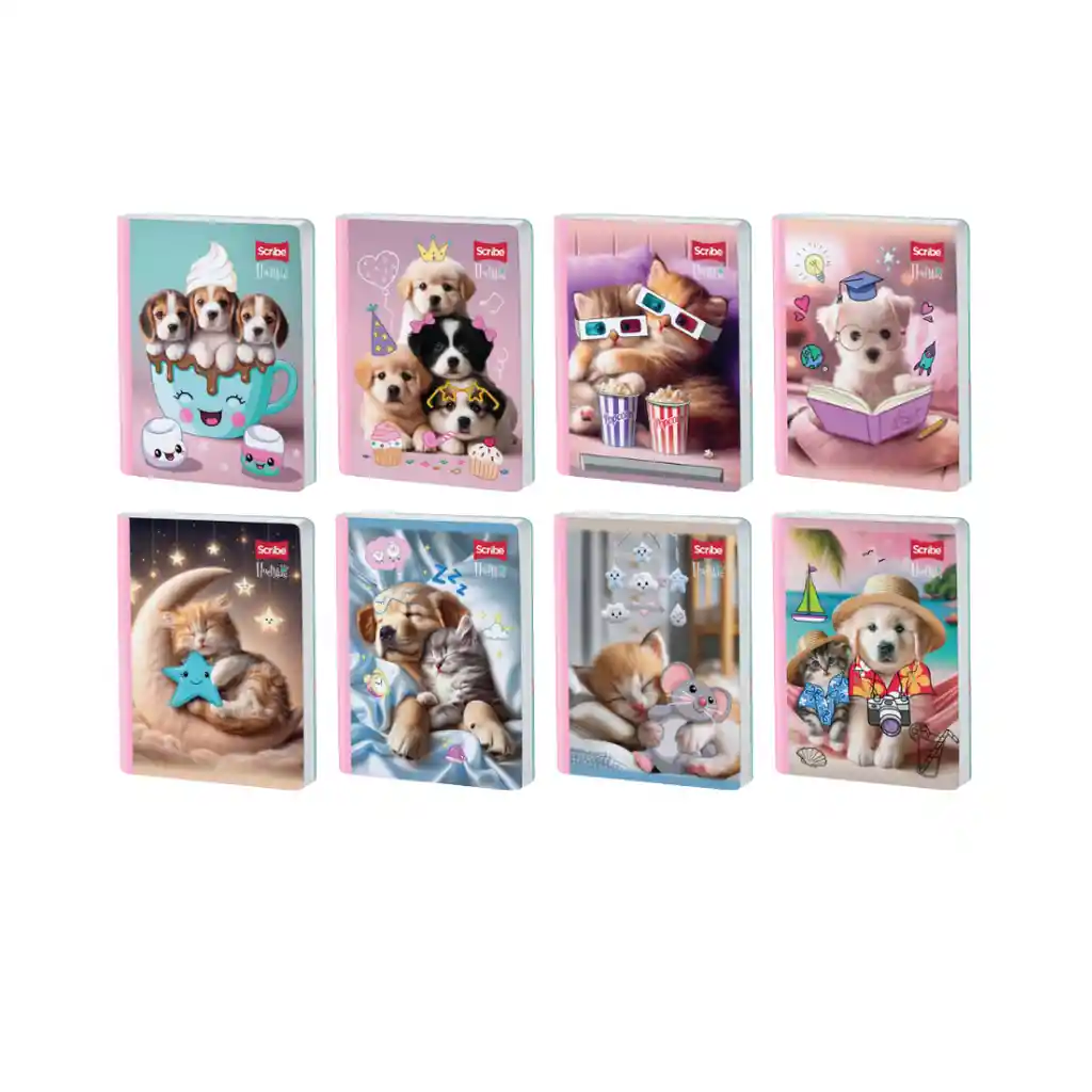 Cuaderno Scribe Cosido 100 Hojas Ferrocarril Huellitas