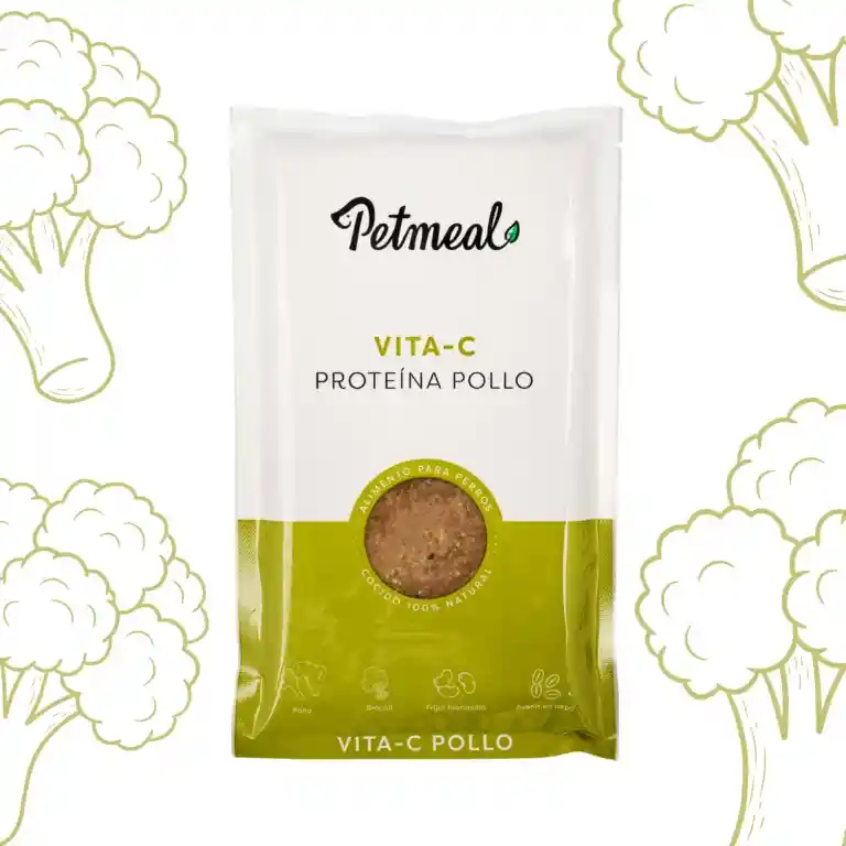Alimento Natural Petmeal, Dieta Cocida Para Perro Sabor Pollo,vita C 500g