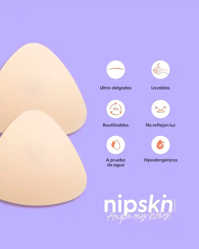 Cubrepezones De Silicona Reutilizable Triangle Vanilla Np056 Nipskin