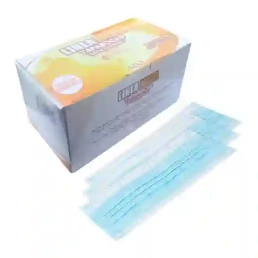Tapabocas Desechable Azul X 50und Linea Mega
