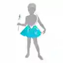 Kit Disfraz Frozen Princesa Tutu Trenza Cetro Corona Niñas