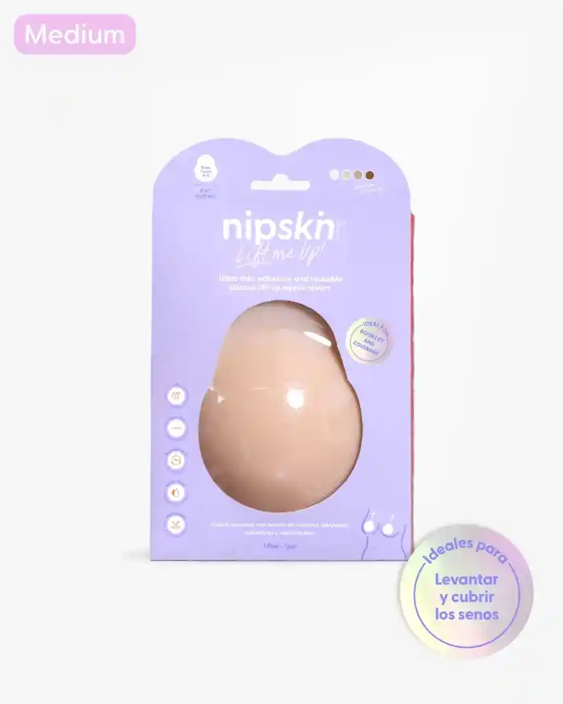 Cubrepezones De Silicona Reutilizable Realce Vanilla M Np031 Nipskin