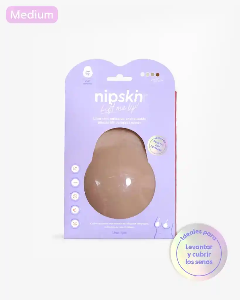Cubrepezones De Silicona Reutilizable Realce Cappuccino M Np032 Nipskin