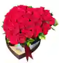 Caja Corazón Deluxe – Rosas Rojas Premium