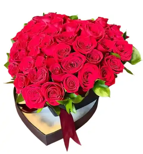 Caja Corazón Deluxe – Rosas Rojas Premium