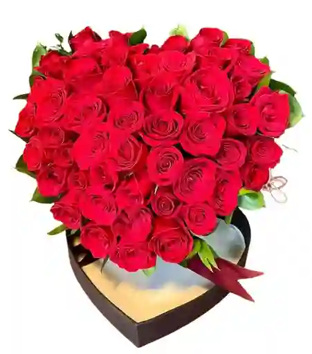 Caja Corazón Deluxe – Rosas Rojas Premium
