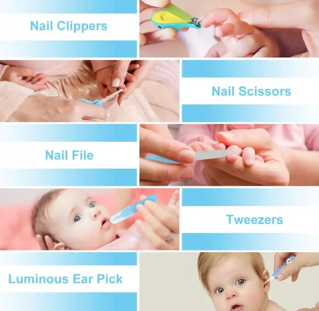 Kit Aseo Higiene Para Bebe 12 Piezas Con Neceser