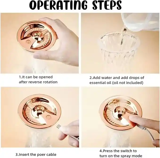 Humificador Aromaterapia Difusor Lampara Cristal 7led 270ml