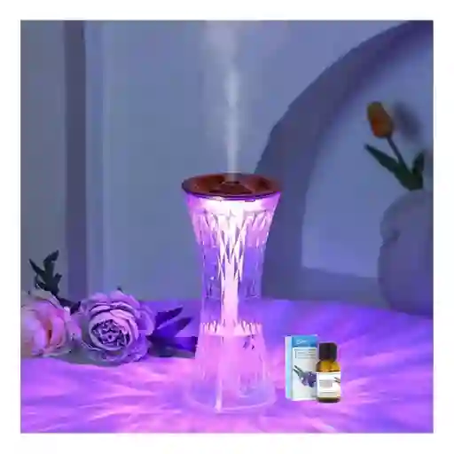 Humificador Aromaterapia Difusor Lampara Cristal 7led 270ml