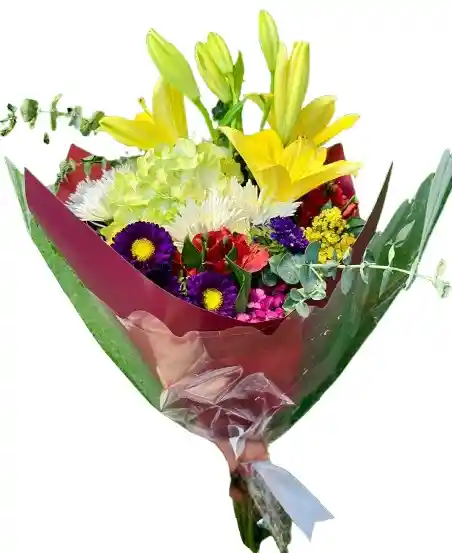 Ramo Deluxe – Lirios Amarillos Y Hortensia Verde