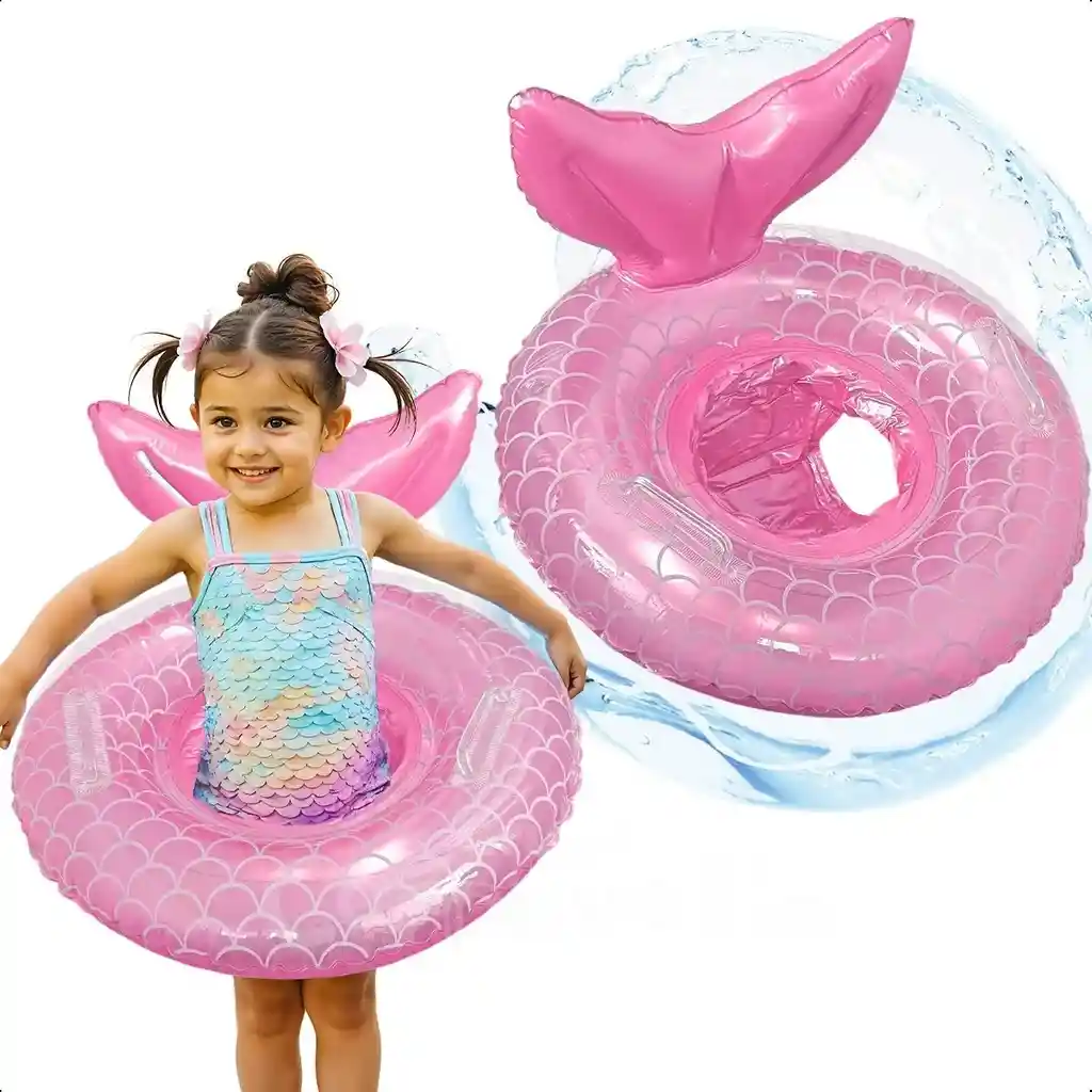 Inflable Salvavidas Cola De Sirena Flotador Piscina Niños