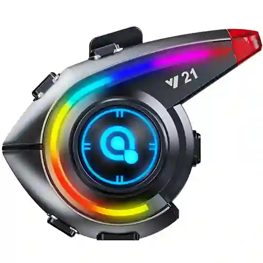 Intercomunicador Bluetooth Manos Libres Y21 Rgb Casco Moto