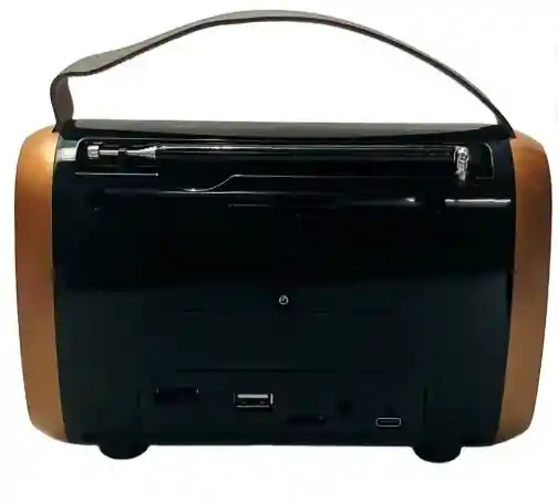 Radio Portátil De 3 Bandas Am/fm/sw De Escritorio Para El Hogar, Radio Retro Vintage Recargable Por Usb