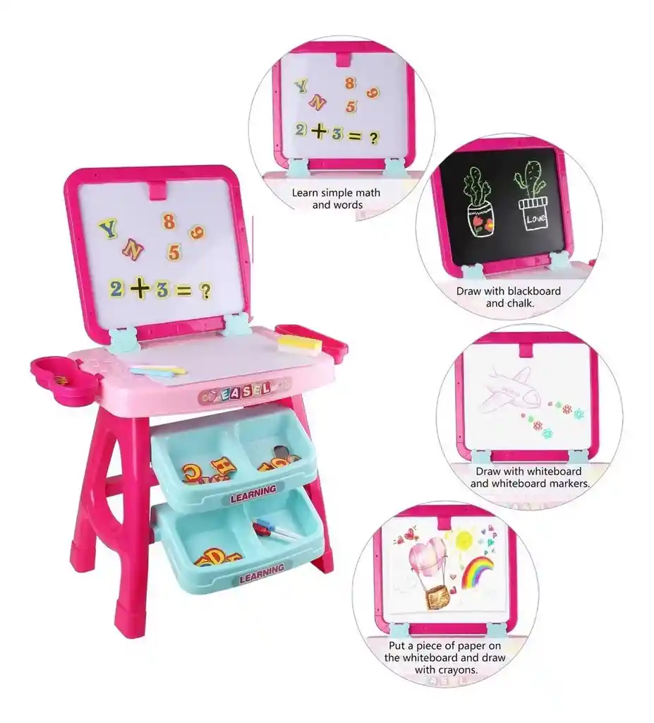 Juguete Tablero Mesa 3 En 1 Para Niña