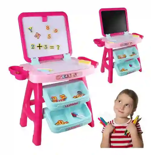 Juguete Tablero Mesa 3 En 1 Para Niña
