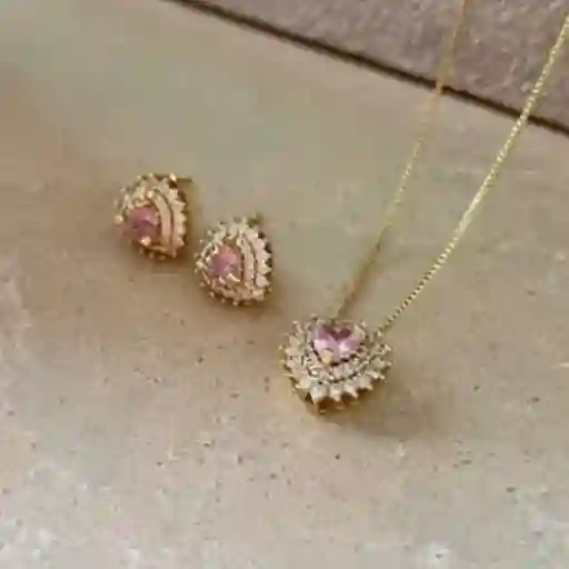 Set Corazón Rosa