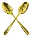 Juego De 12 Cucharas Doradas De Acero Inoxidable