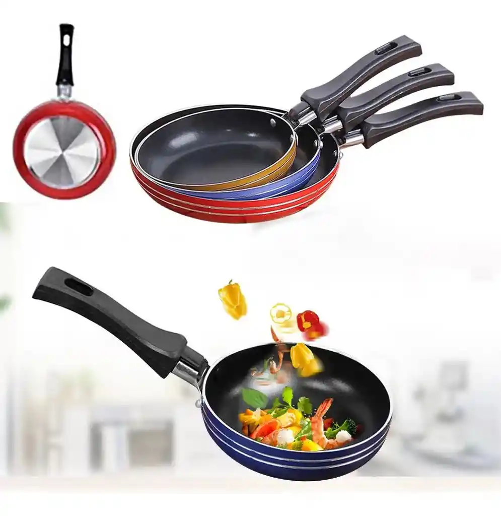 Juego De 3 Sartenes Antiadherentes