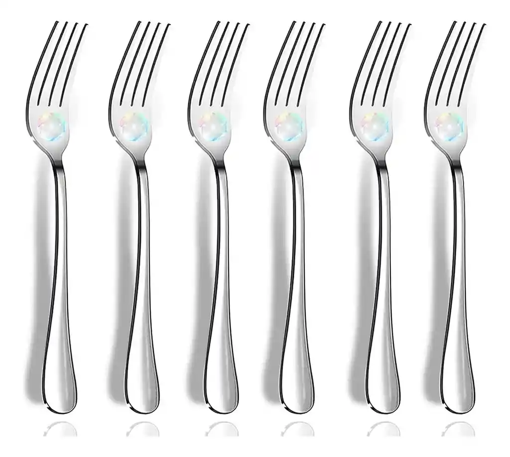 Juego De 6 Tenedores De Acero Inoxidable