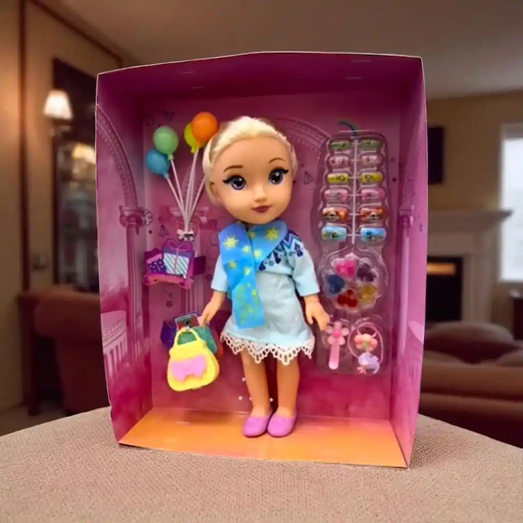 Muñeca Juguete Lucky Girl Luz Y Sonido, Accesorios De Belleza