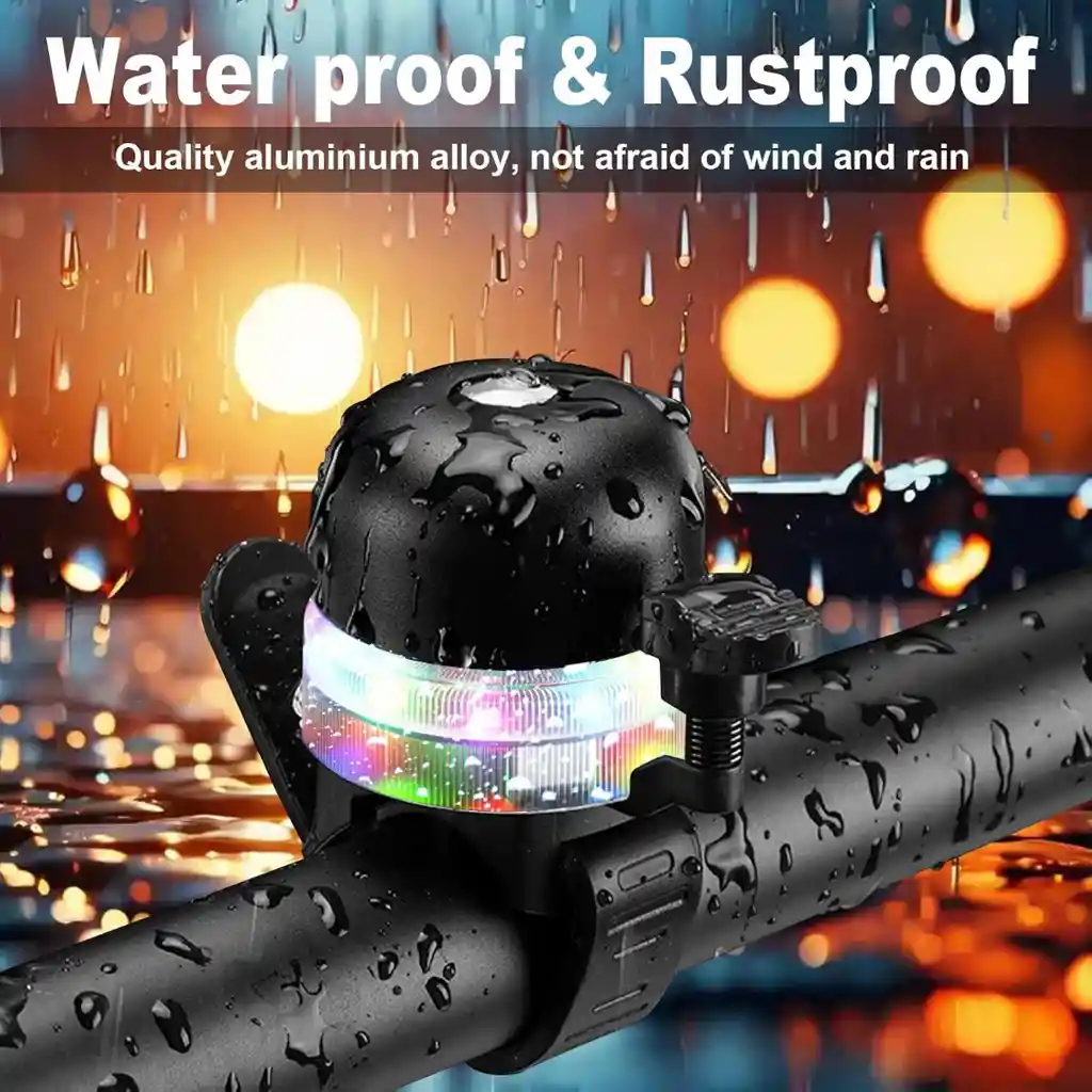 Luz Led + Timbre Para Bicicleta