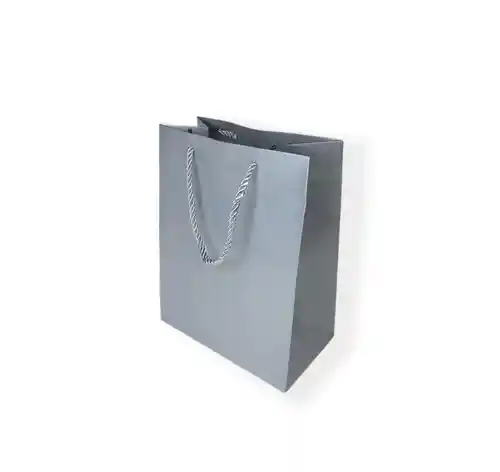 Bolsa De Regalo Mediana 30x25 Cm – Cartulina Mate Plateada O Negra