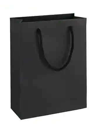 Bolsa De Regalo Mediana 30x25 Cm – Cartulina Mate Plateada O Negra