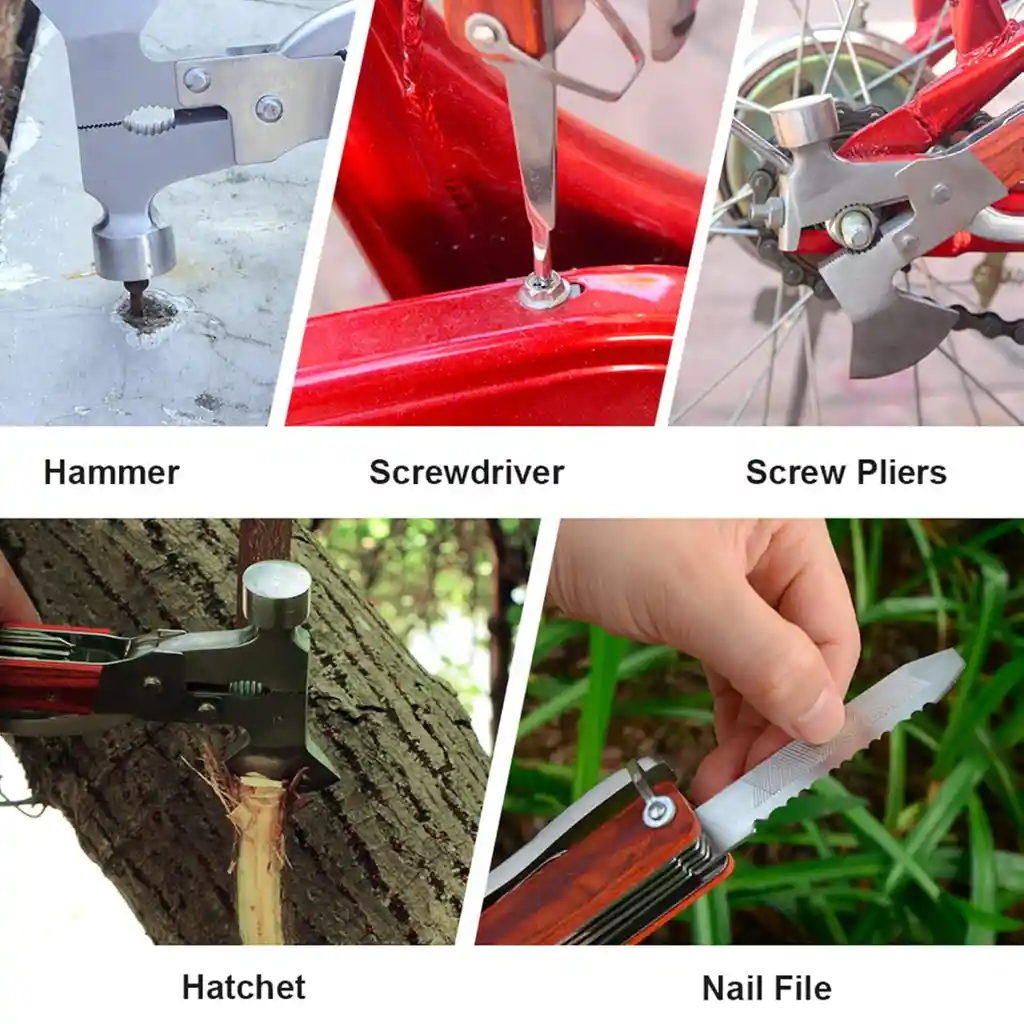 Martillo Multiherramienta Tipo Navaja Suiza