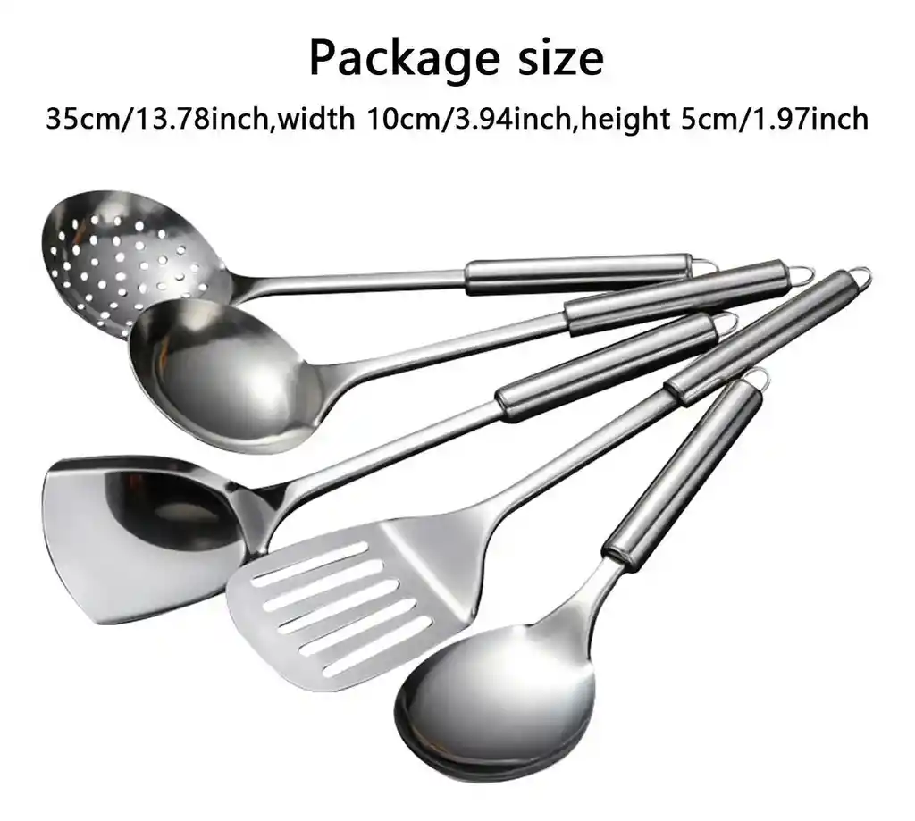 Juego De 6 Utensilios De Cocina En Acero Inoxidable