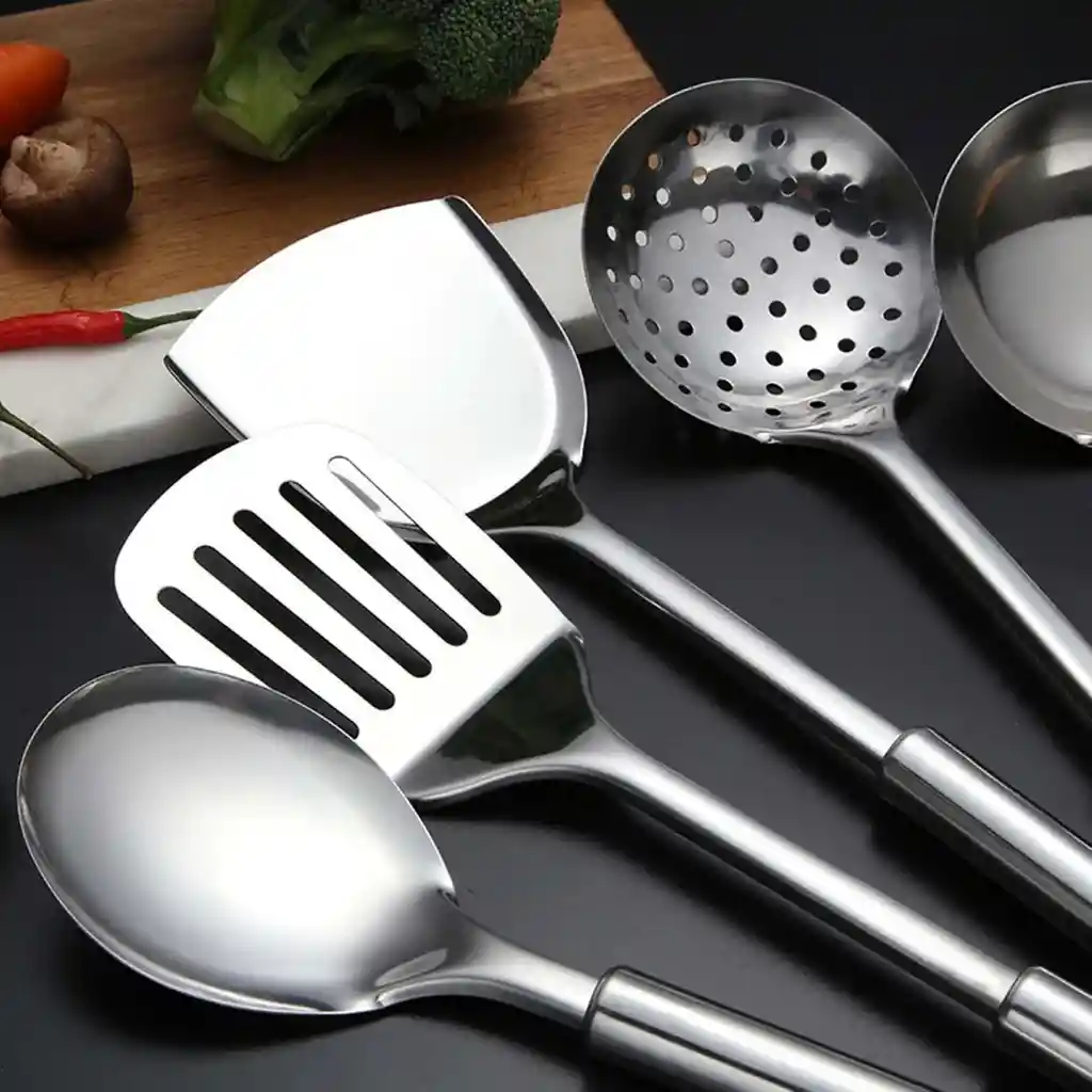 Juego De 6 Utensilios De Cocina En Acero Inoxidable