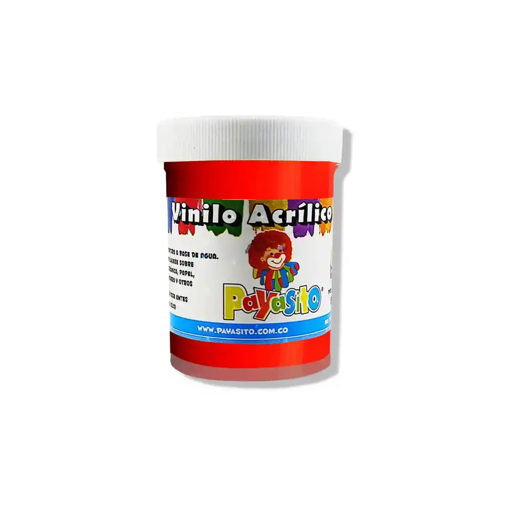 Pintura Vinilo Acrilico Payasito 80 Gm Color Rojo