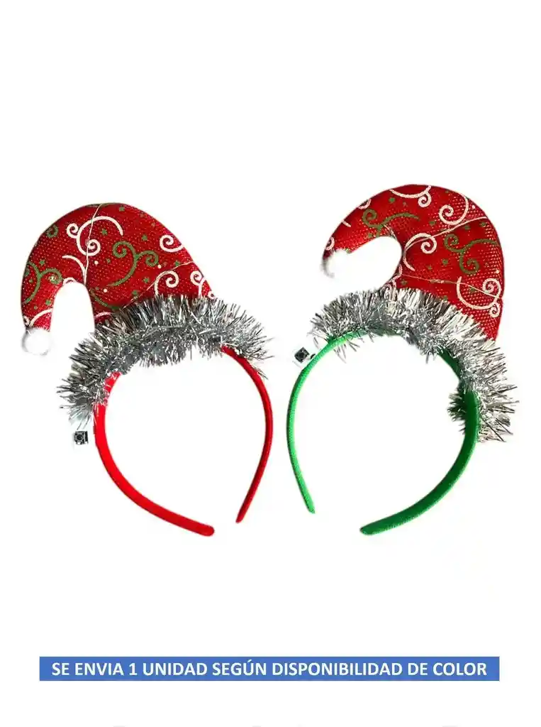 Vincha Diadema Balaca Diadema Gorro De Navidad Con Luz. Novena