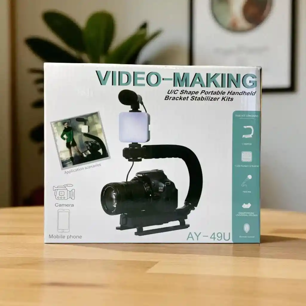 Estabilizador Celular Cámara Video Luz Micrófono Soporte