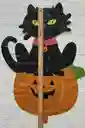 Globo Metalizado Calabaza Con Gato 86cm Decoracion De Halloween