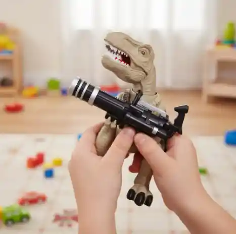 Dinosaurio A Control Remoto Que Dispara Y Camina.