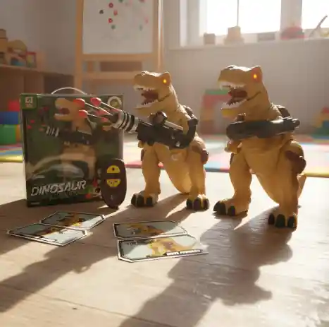 Dinosaurio A Control Remoto Que Dispara Y Camina.