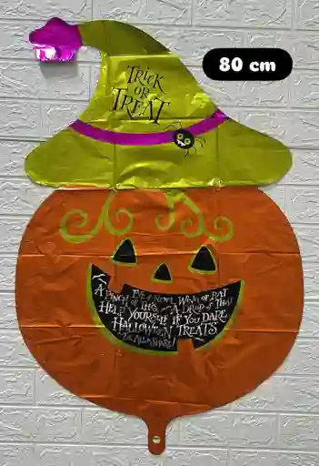 Globo Metalizado Calabaza 80cm Decoracion De Halloween
