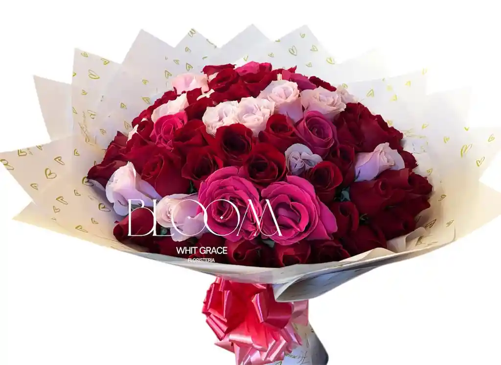 Flores Rosas Multicolor X100