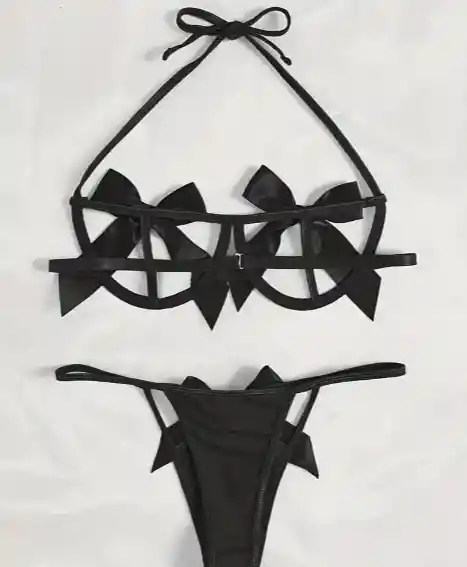 Set Moños Negro Talla S