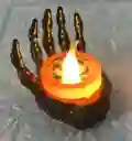 Vela O Veladora Mano Halloween Negra