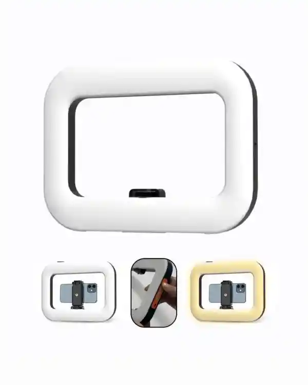 Aro Luz Ym200 Led Cálida, Aro De Luz Cuadrado