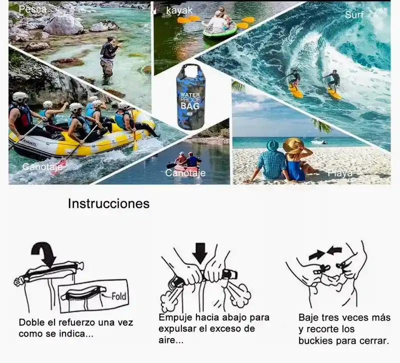 Bolsa / Maletín Impermeable De 20 Litros, Bolsa Seca De Almacenamiento Amarillo Camuflado