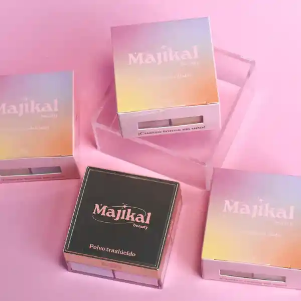 Polvo Translúcido 4 Tonos Majikal ✨ Control De Brillo Y Acabado Suave